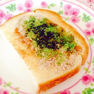 ピーナッツC❤︎はったい粉❤︎胡麻❤︎青汁トースト